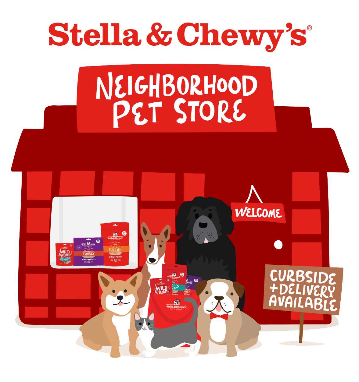 Friendly pet shop icon